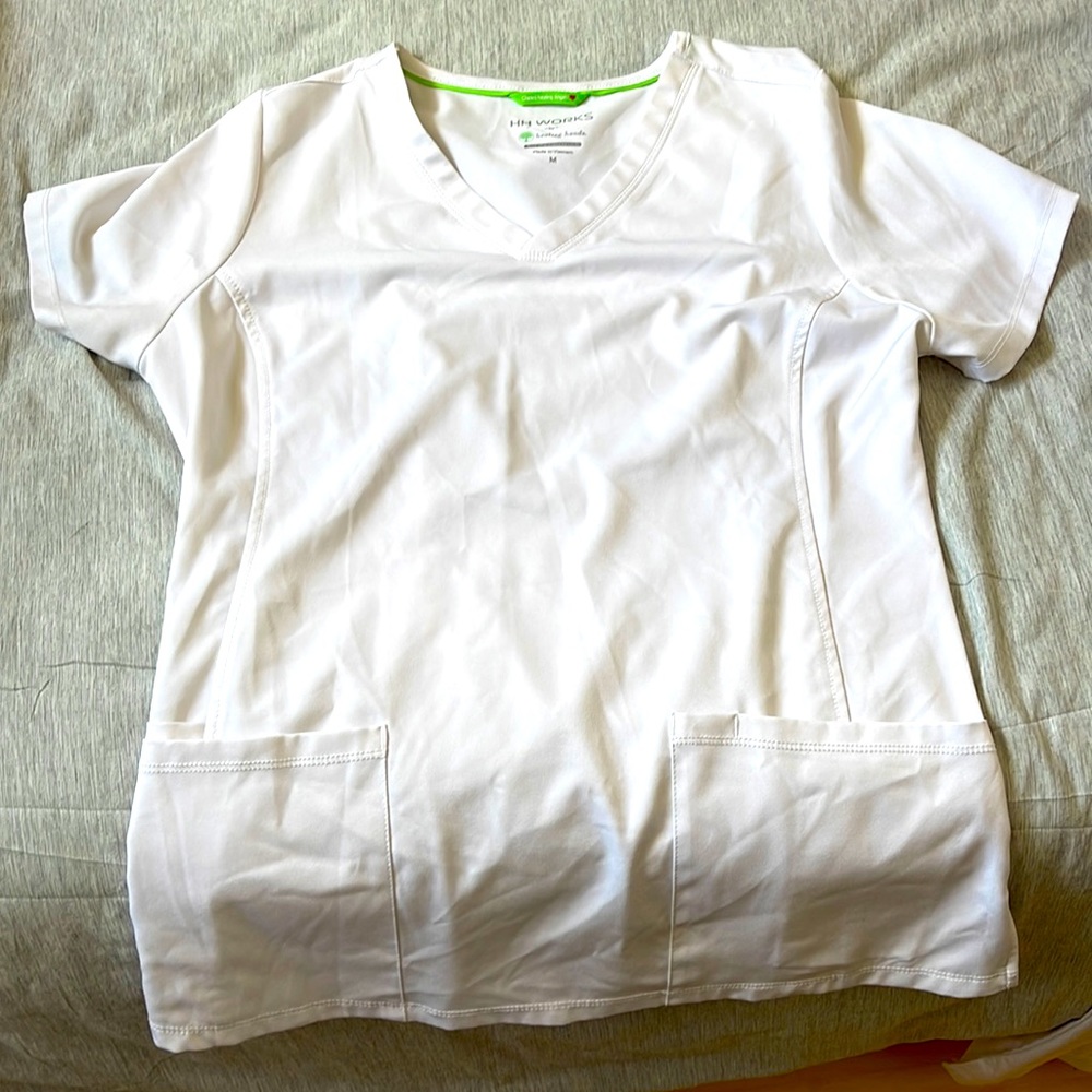 HH Works White Scrub Top